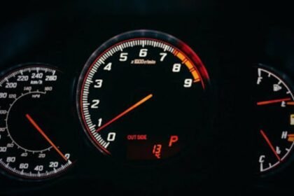 A car's speedometer showcasing better fuel efficiency